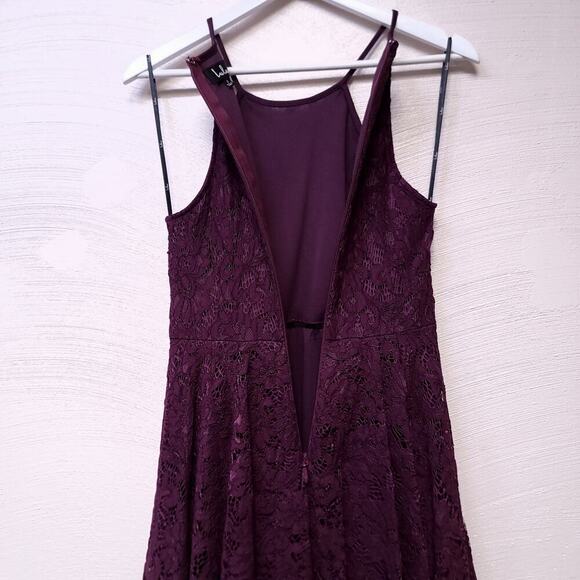 Lulus Dress Lace Purple Size Small Purple Halter Top Mini Summer Spring - Picture 8 of 8